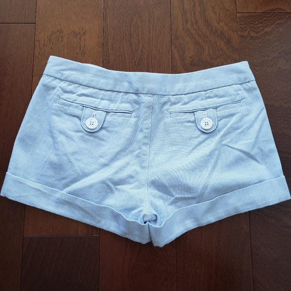 Aritzia Talula Blue and White Stripe Shorts Size 4 - Picture 2 of 3